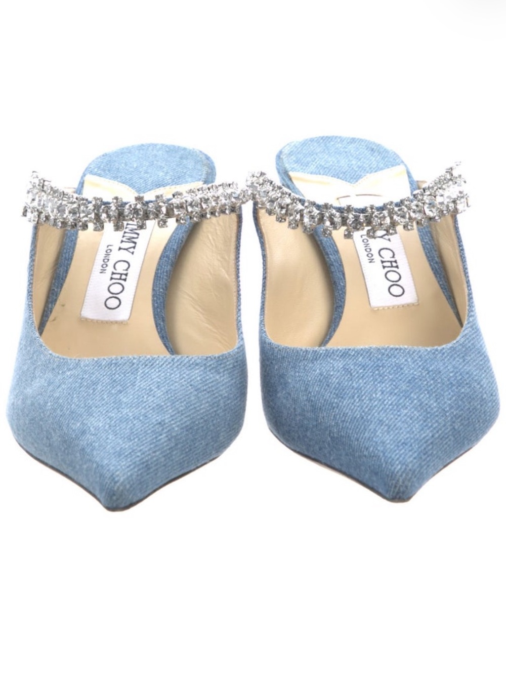 Jimmy Choo
Denim Crystal Embellishments Mules
Women's Size: 7 | IT 37